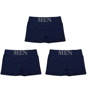 3Pcs/Lot Men's Panties Underwear Boxers Breathable Man Boxer Solid Underpants Comfortable Male Brand Shorts Black Blue Underwear.